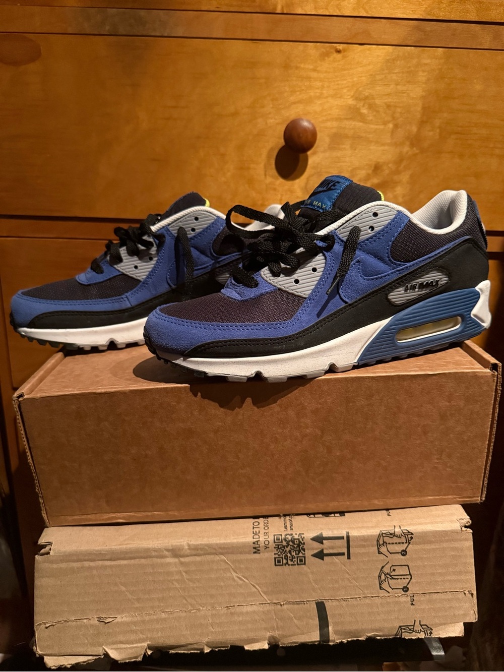 Nike Blue Black & Grey Air Max Retro Shoes